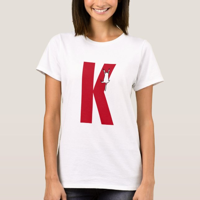 Camiseta Inicial com um rabisco engraçado (Frente)