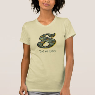 Camiseta Inicial S Monograma Personalizado Daisy