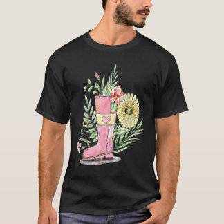 Camiseta Inicialização De Jardim Preenchido Com primavera E