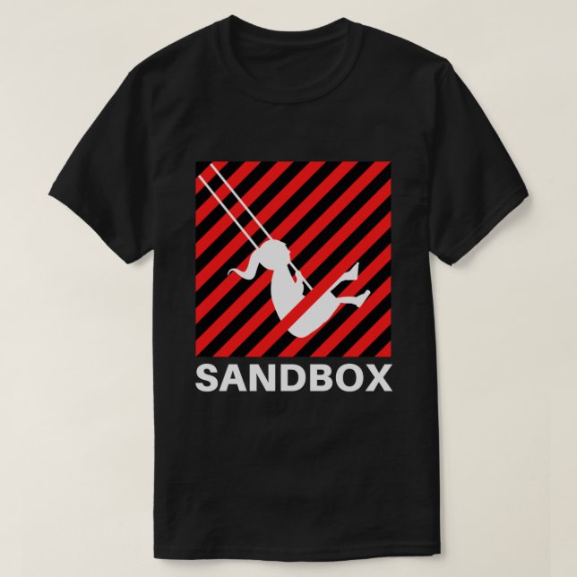 Camiseta Inicialização - Logotipo Sandbox (Versão Preta) -  (Frente do Design)