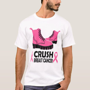 Camiseta Inicializações de Fita Rosa de Consciencialização