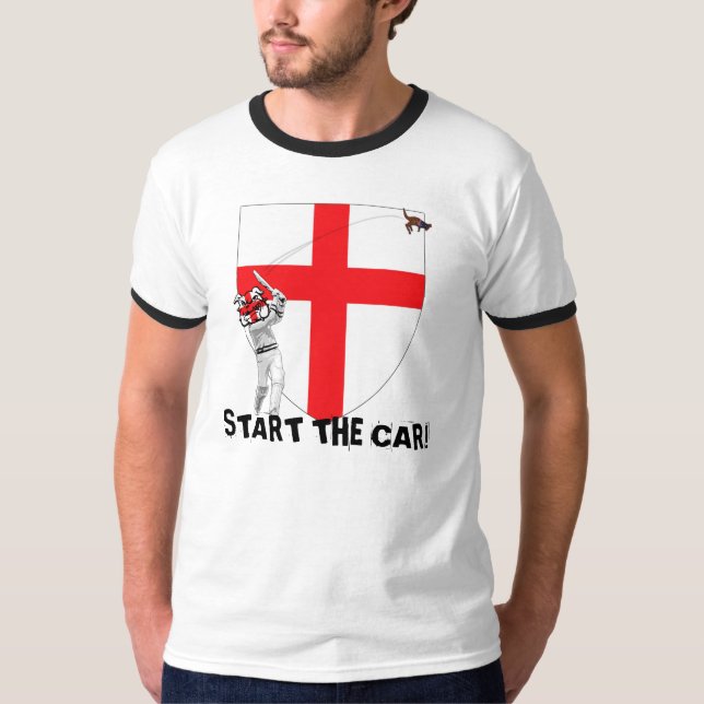 Camiseta Iniciar o carro, England Ashes 2009 (Frente)