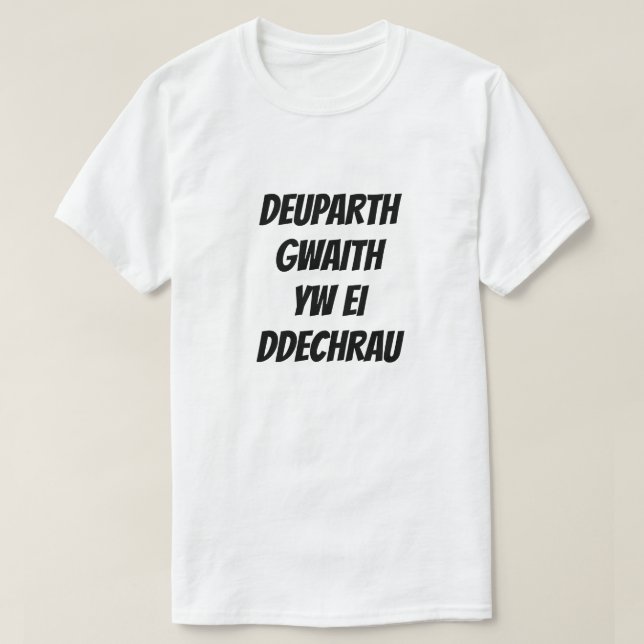 Camiseta Iniciar o trabalho é dois terços dele (Frente do Design)