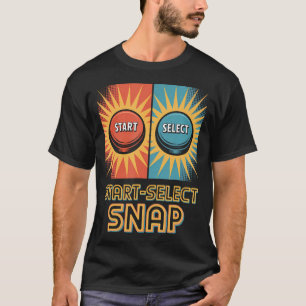 Camiseta Inicie o Jogo de Videogame Retrô da Cultura Pop Sn