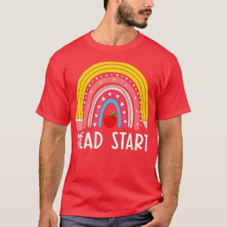 Camiseta Início Da Cabeça Arco-Íris Professor Primeiro Dia 