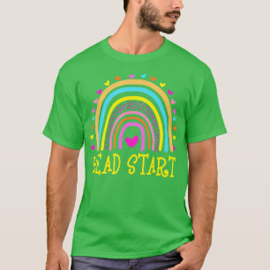 Camiseta Início Da Cabeça Arco-Íris Professor Primeiro Dia