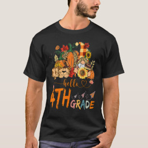 Camiseta Início do outono Professor Sunflower Hello 4
