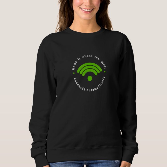 Camiseta Início é onde o WiFi se conecta automaticamente en (Frente)