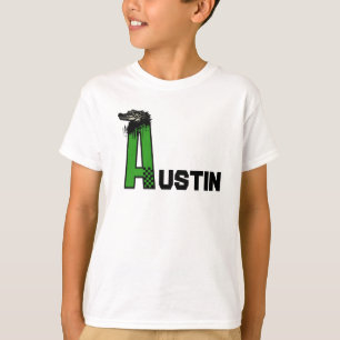 Camiseta Início personalizado do Nome do Menino com A