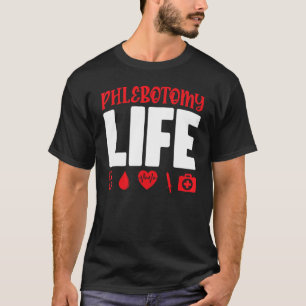 Camiseta Injeção Phlebotomy Life Vintage Phlebotomist Wom