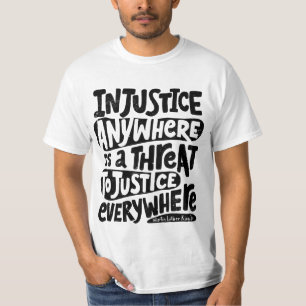 Camiseta injustiça em qualquer lugar