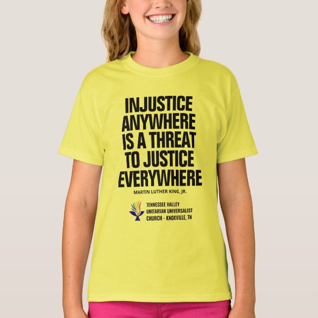 Camiseta Injustiça / Justiça Tellow (Frente)