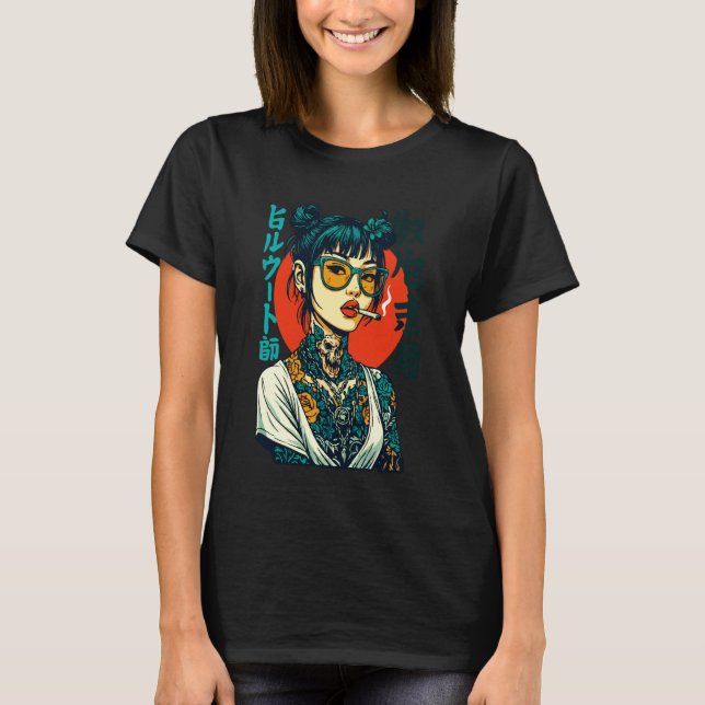Camiseta Inked Woman Street Style Artwork (Frente)