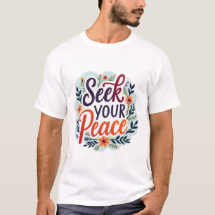Camiseta Inner Harmony Seek Your Peace cita o design de cam