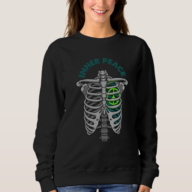 Camiseta Inner Peace Rib Cage World Peace Sign Self Love Hu (Frente)