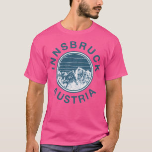 Camiseta Innsbruck Áustria Montanha Retro Austríaco de Esqu