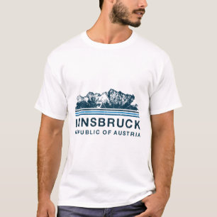 Camiseta Innsbruck Áustria Montanhas Esqui Austríaco Antigo