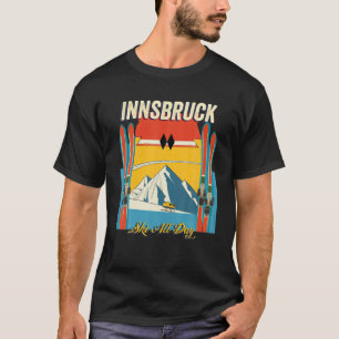 Camiseta Innsbruck Austria Ski O Dia Todo - Retro Vintage S