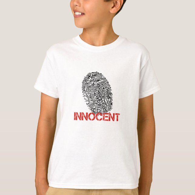 Camiseta Inocente | Impressão digital Legal (Frente)