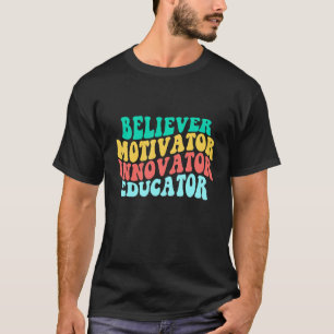 Camiseta Inovador Educador Motivador Crente Professor Retro