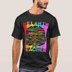 Camiseta Inovador Professor Negro Mulheres Melanina Escola