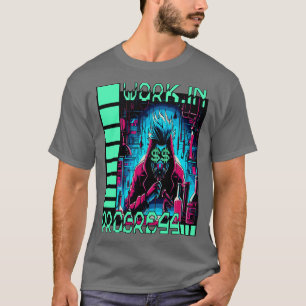 Camiseta Inovador Solitário Um Design CyberPunk Que Ilustra