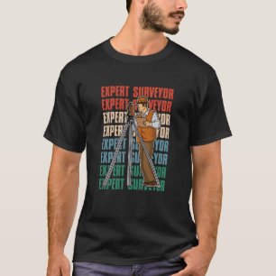 Camiseta Inquérito geodésico que investiga teodolite pro en