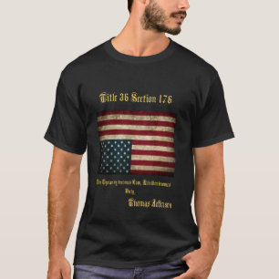 Camiseta Inquietação da bandeira americana ao contrário de 