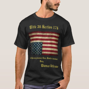 Camiseta Inquietação da bandeira americana ao contrário de 