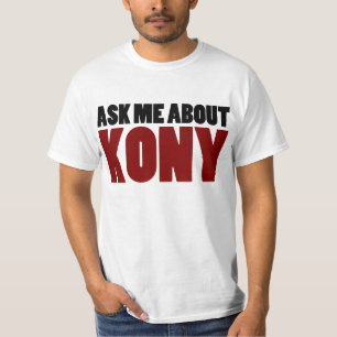Camiseta Inquira sobre a pergunta de Joseph Kony da parada