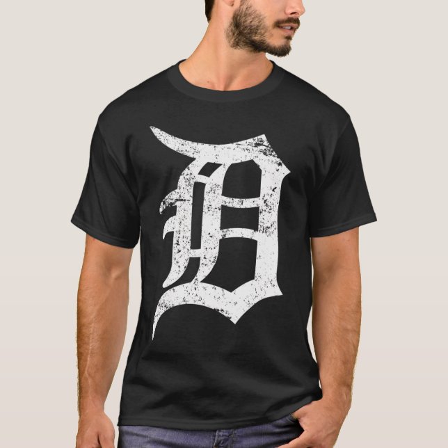 Camiseta Inscrição em Detroit D Distante (Frente)