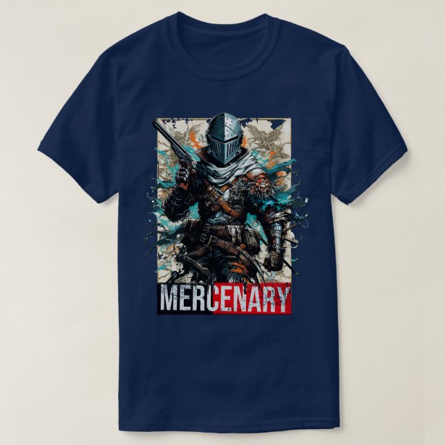 Camiseta Inscrição Mercenária (Frente do Design)