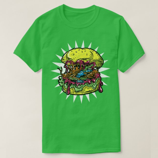 Camiseta Insect Burger Cheeseburger Sayings Hamburger Resta (Frente do Design)