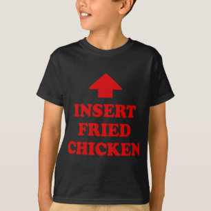Camiseta Inserir Frango Frito Meme Divertido de Comida Ador