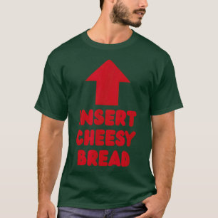 Camiseta Inserir Pão Queijoso Tipografia Negrito Meme de Co