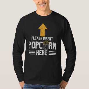 Camiseta Inserir Pipoca Aqui, Pop, Gráfico de Éter de Milho