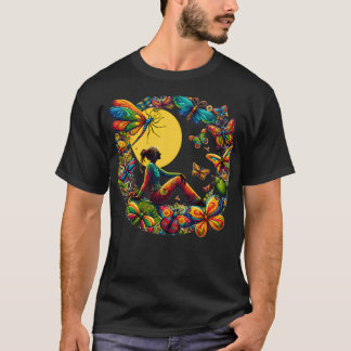 Camiseta Inseto Borboleta Artística Suspiradora para Nature