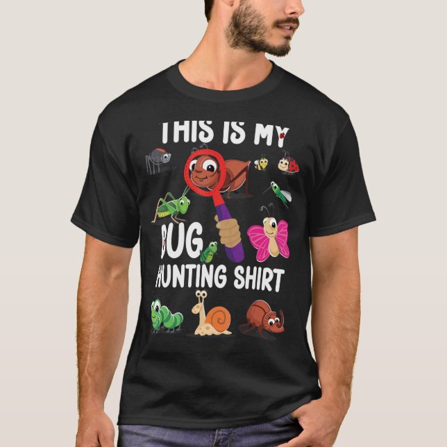 Camiseta Inseto Caça De Insetos Para Rapazes E Raparigas (Frente)