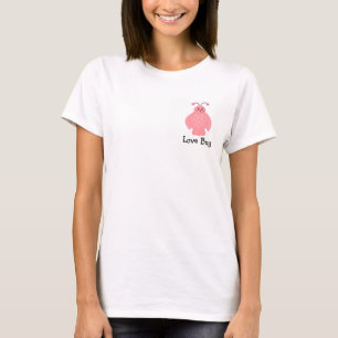 Camiseta Inseto de Amor Rosa Fofo