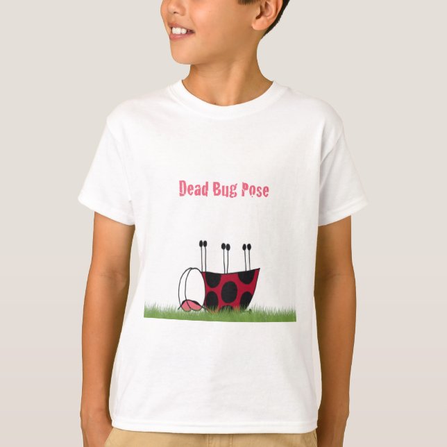 Camiseta Inseto de Ladybug engraçado Yoga Pose (Frente)