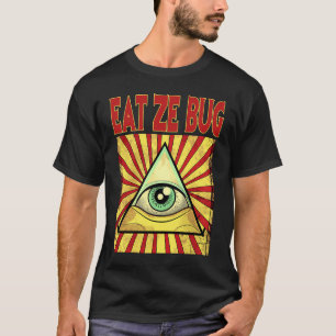 Camiseta INSETO DE ZE ILLUMINATI OLHOS Conspiração Mens Sôn