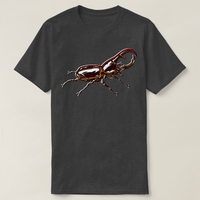 Camiseta Inseto do escaravelho europeu LucCervus (Frente do Design)