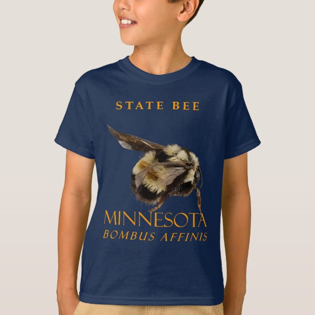 Camiseta Inseto do Território de Minnesota O Abelha Manchad (Frente)