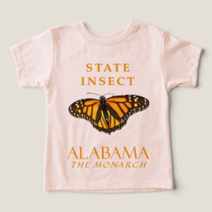 Camiseta Inseto do Território do Alabama O Monarca