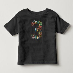 Camiseta Inseto Engraçado, aniversário de 3 anos, Presente