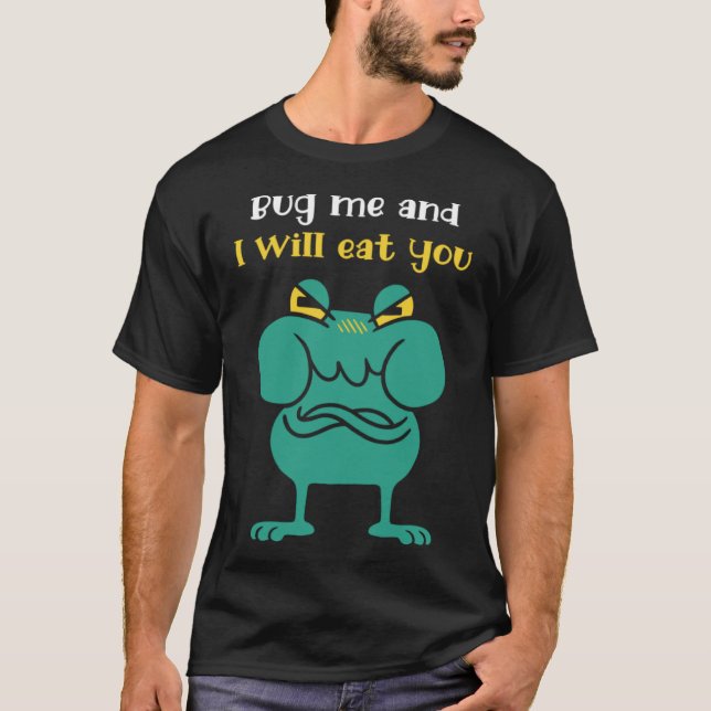 Camiseta Inseto-Me E Comerei-Te Sapo Aquático De Animais (Frente)