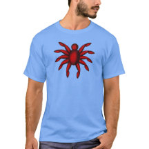 Inseto vermelho escuro de dez pernas