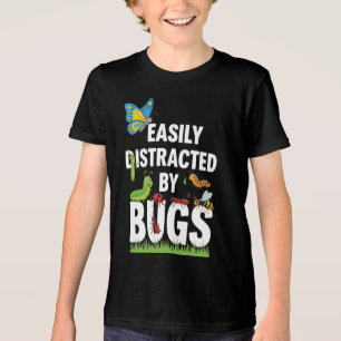 Camiseta Insetos Bug Divertidos Facilmente Distraídos Por B