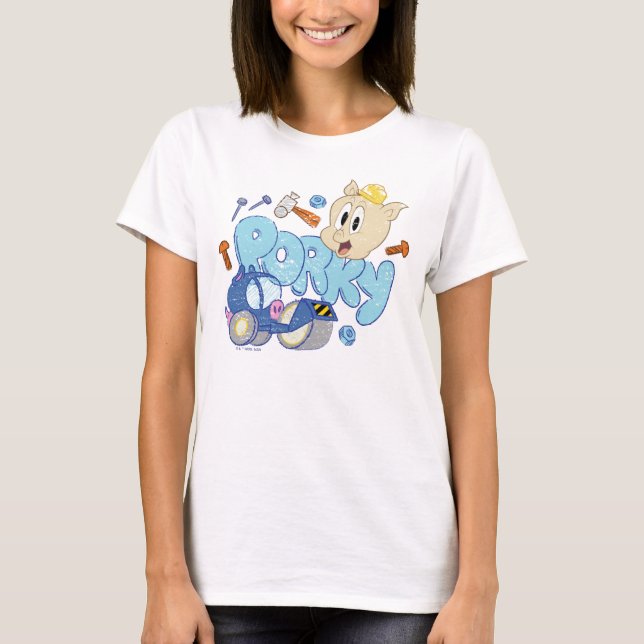 Camiseta INSETOS BUNNY BUILDERS™| Arte de Desenho Porky (Frente)