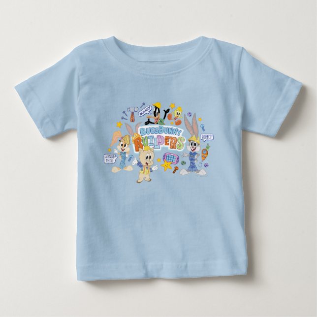 Camiseta INSETOS BUNNY BUILDERS™| Arte do esboço de grupo (Frente)